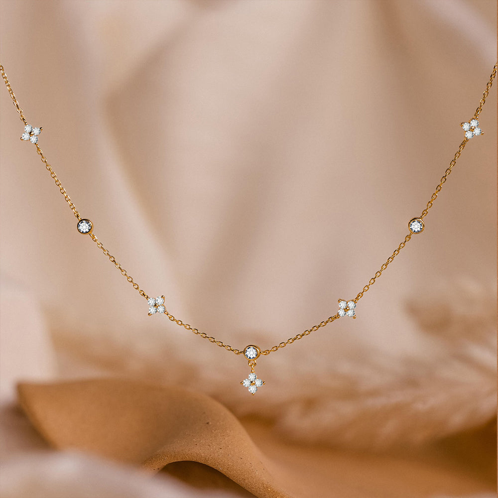 Dainty Star CZ Pendant Necklace