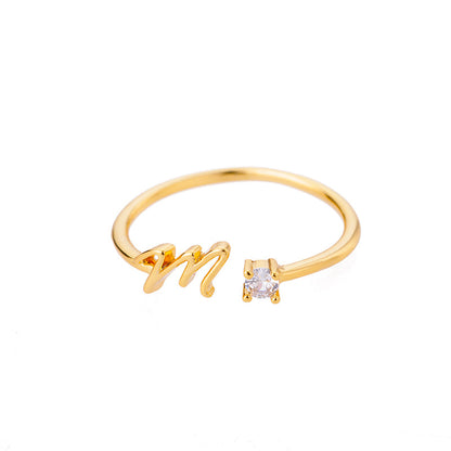 Mini Zircon Initial Ring