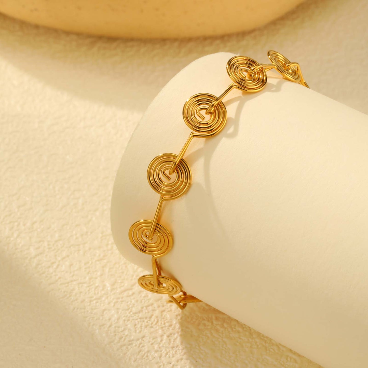 Golden Swirl Embrace Bracelet