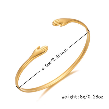 Gold Hug Open Cuff Bracelet