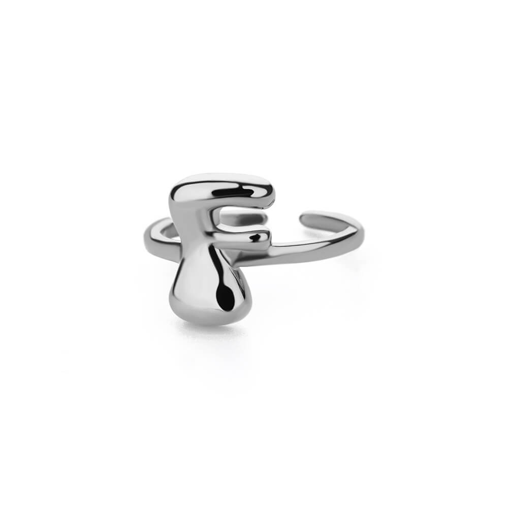 Gold Initial Statement Ring