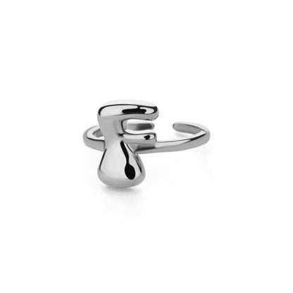 Gold Initial Statement Ring