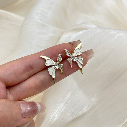 Crystal Butterfly Stud Earrings