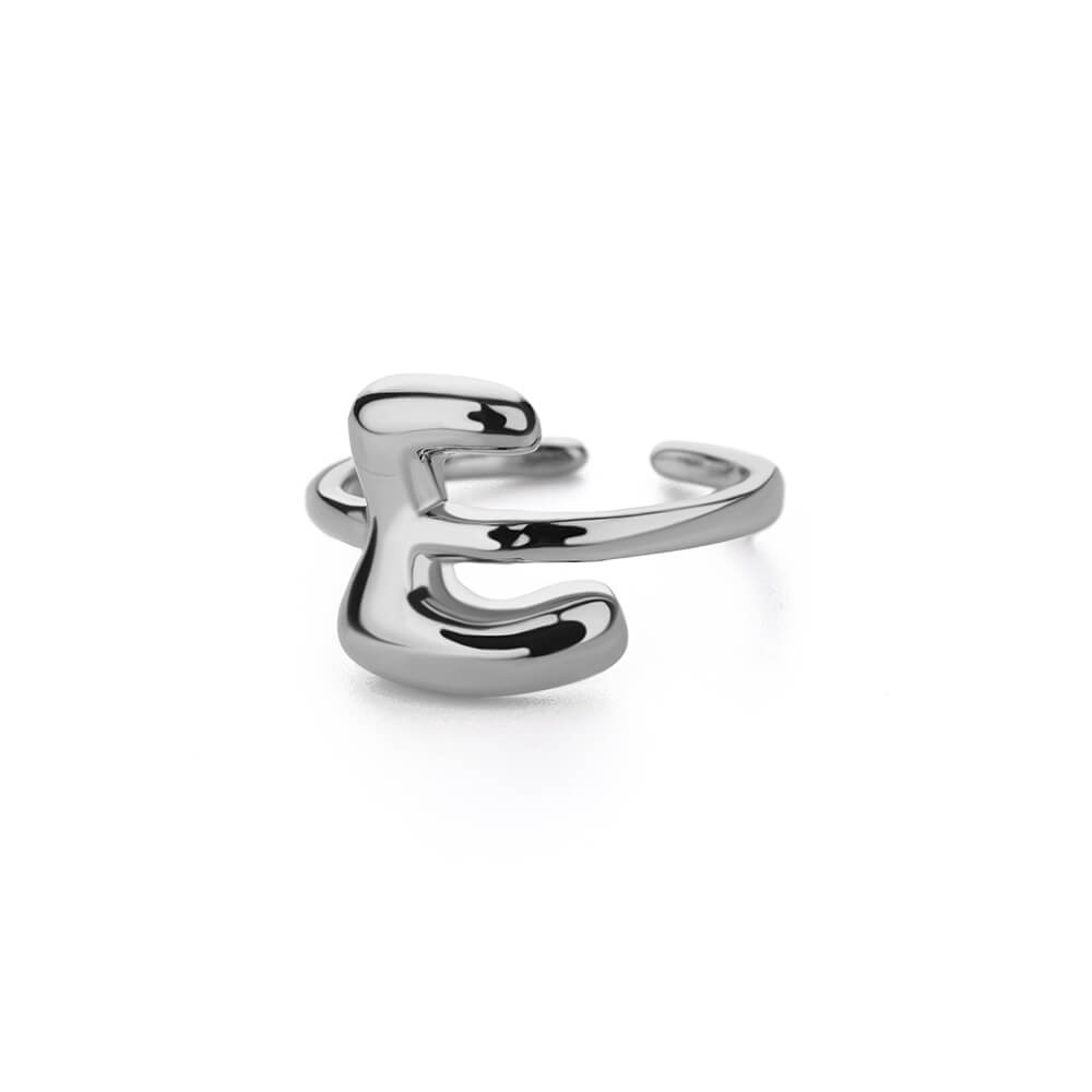 Gold Initial Statement Ring