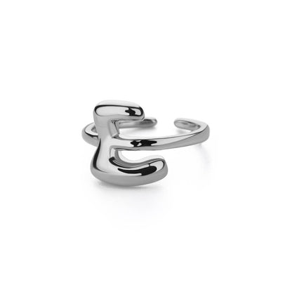 Gold Initial Statement Ring