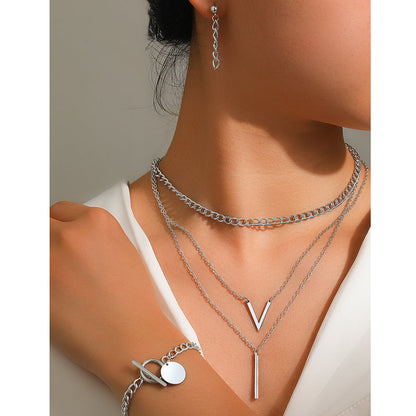 4pc Minimal Pendant Jewelry Set