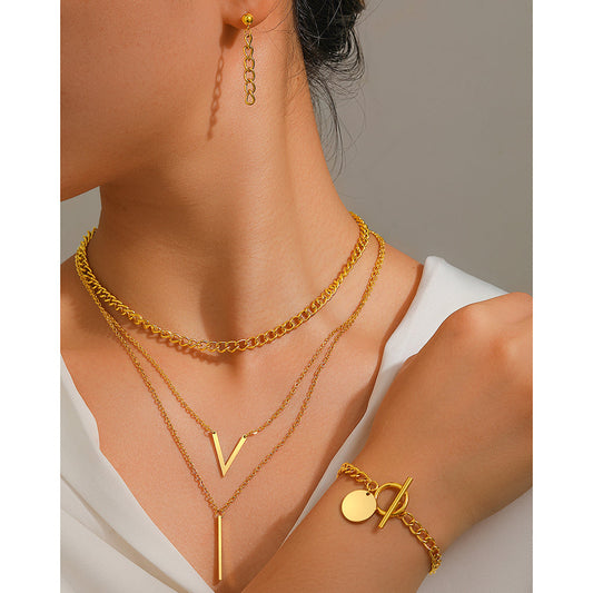 4pc Minimal Pendant Jewelry Set