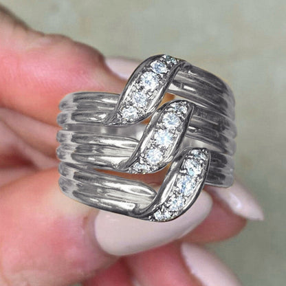 Multi-Band Crystal Wave Ring