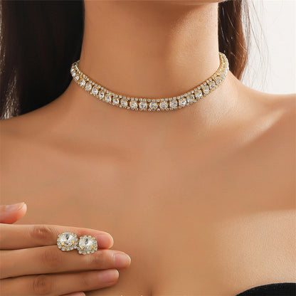 Crystal Necklace & Earrings Bridal Set