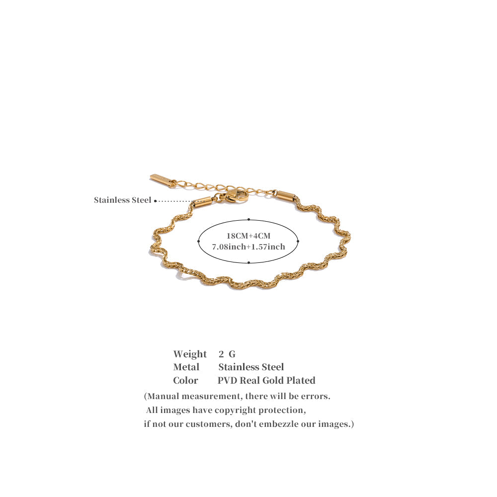 Dainty Gold Chain Drop Bracelet