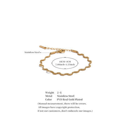 Dainty Gold Chain Drop Bracelet