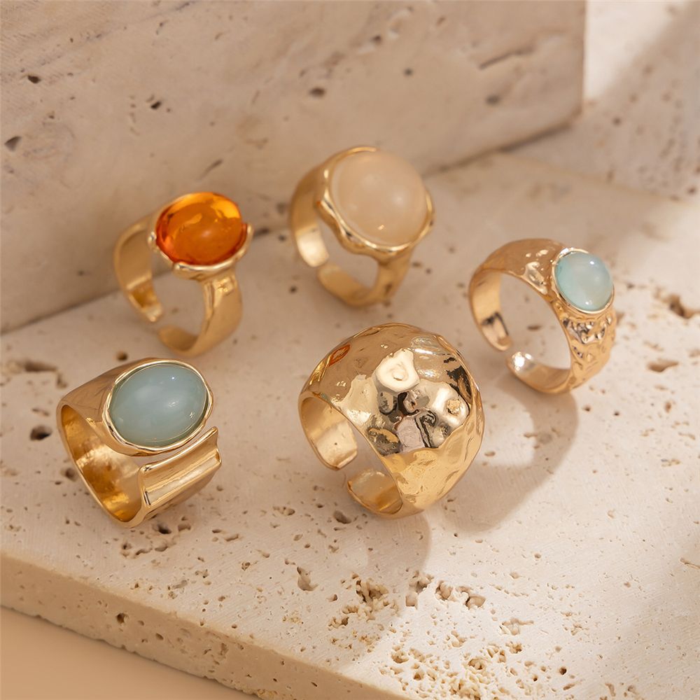 5pc Colorful Ring Set
