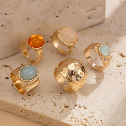 5pc Colorful Ring Set