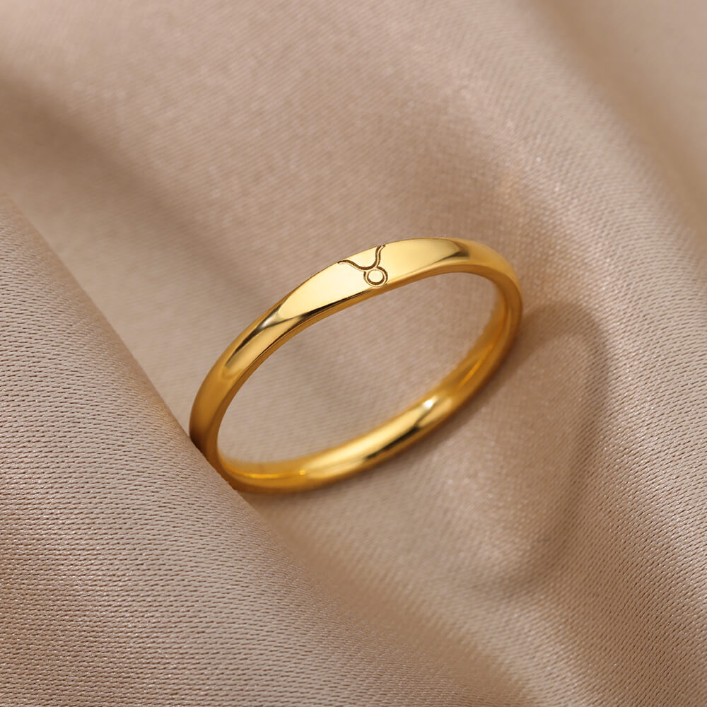 Zodiac Constellation Stainless Steel Ring