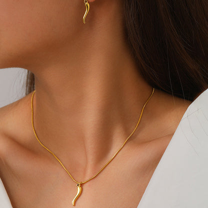 2pc Curved Charm Jewelry Set