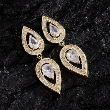 Teardrop Crystal Drop Earrings