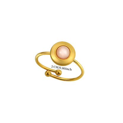 Round Tiger Eye Accent Ring