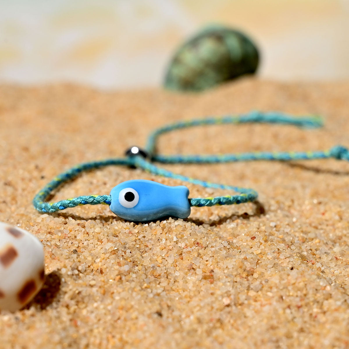 Boho Ceramic Fish String Bracelet