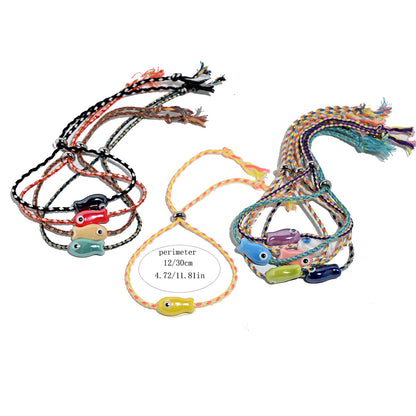 Boho Ceramic Fish String Bracelet