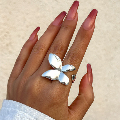 French Style Butterfly Open Ring
