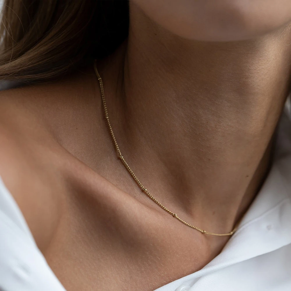 Dainty Bead Choker Necklace
