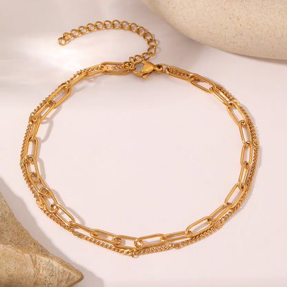 2pc Dainty Chain Anklet Set