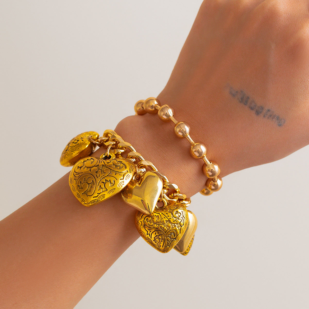 2pc Coin Tassel Necklace Bracelet Set