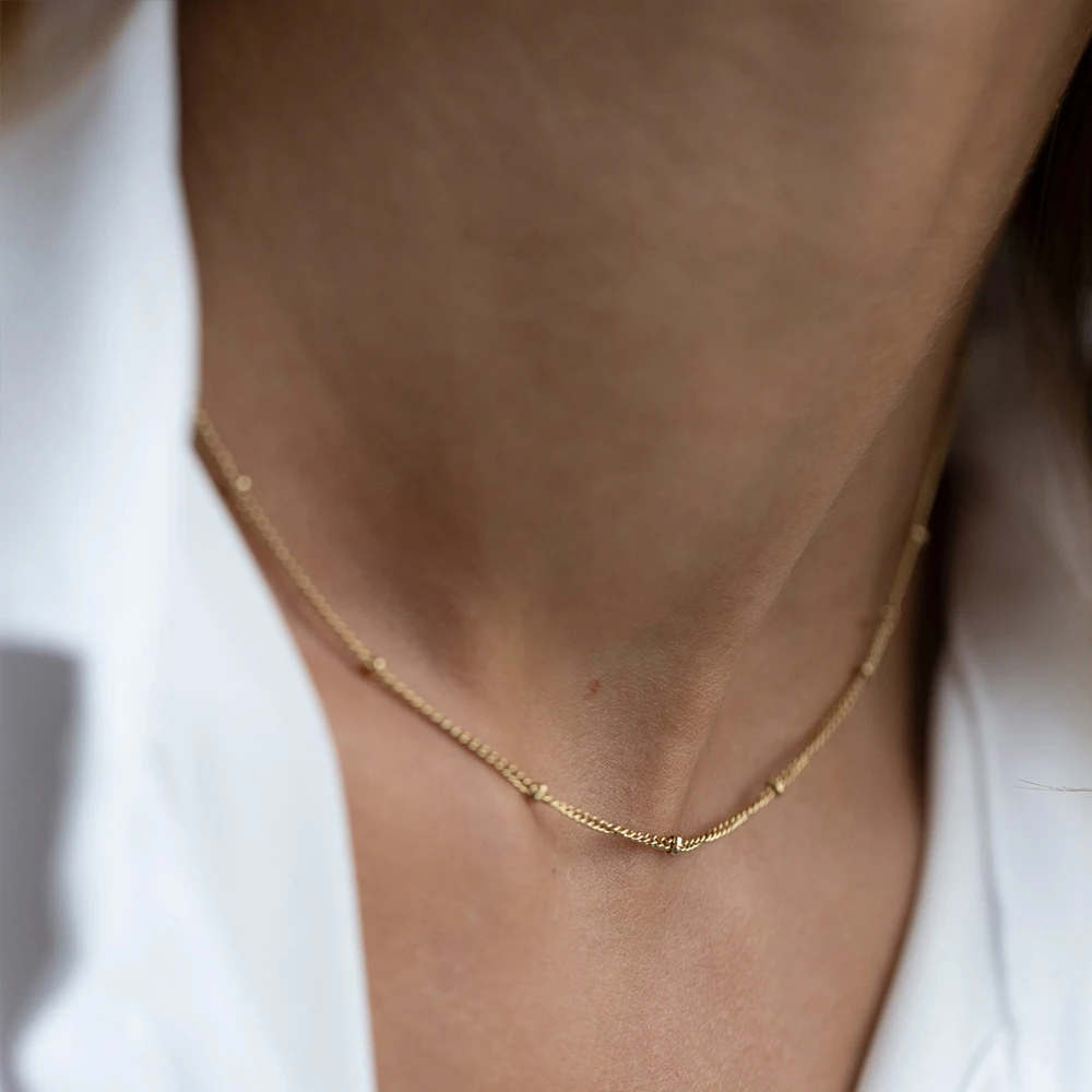 Dainty Bead Choker Necklace