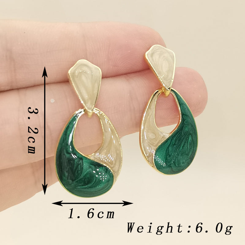 Marbled Teardrop Stud Earrings