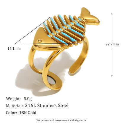 Colorful Fish Statement Ring