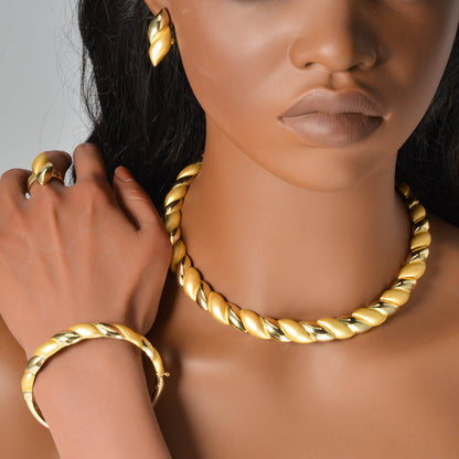 4pc Chunky Twist Jewelry Set