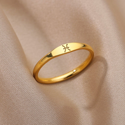 Zodiac Constellation Stainless Steel Ring
