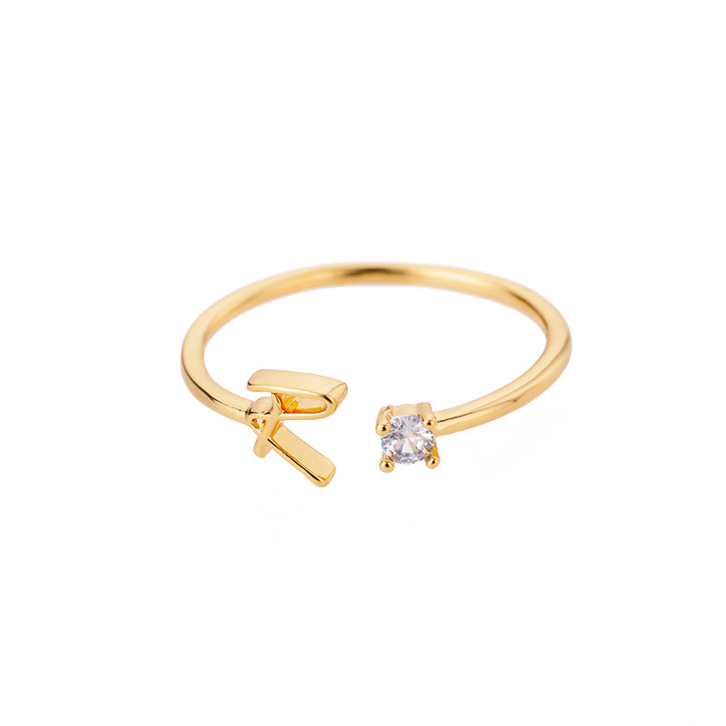 Mini Zircon Initial Ring