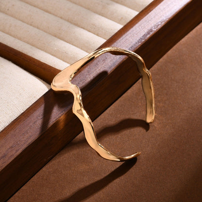 2pc Abstract Wave Necklace & Bracelet Set