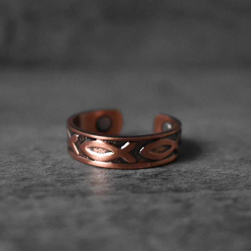 Adjustable Fish Copper Ring