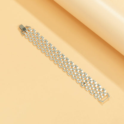 Wide Gold Chunky Chain Bracelet