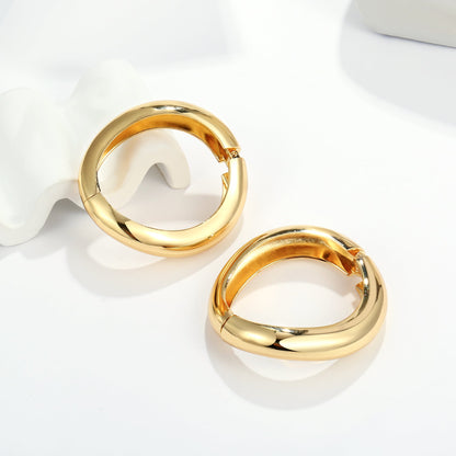 2pc Bold Sculpted Cuff Bracelet Set