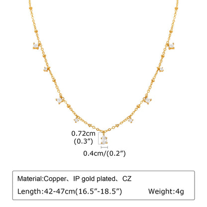 Dainty Red Gemstone Charm Necklace