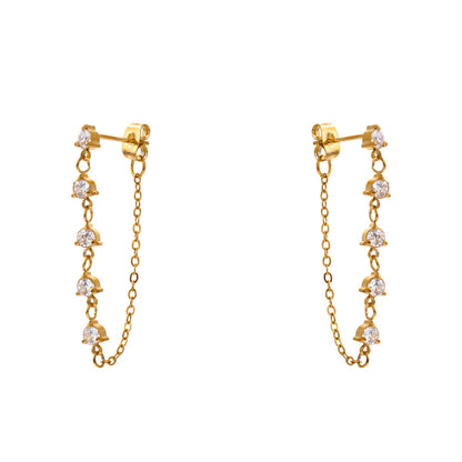 Dainty Chain Link Stud Earrings