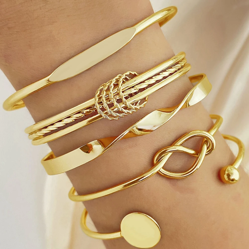 5pc Twist & Tie Bracelet Stack