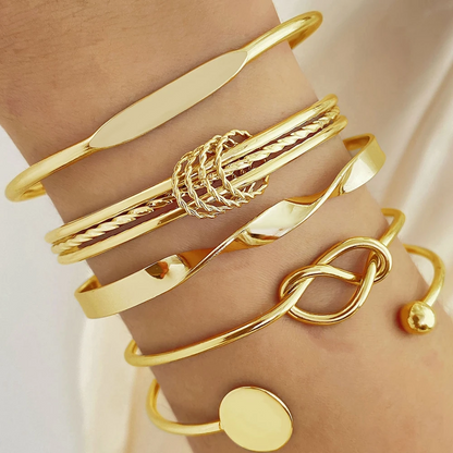 5pc Twist & Tie Bracelet Stack