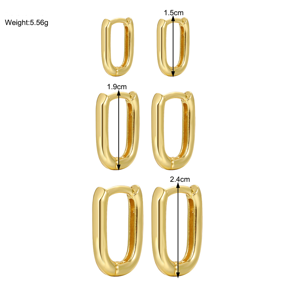 6pc Minimalist Geometric Hoop Earring Set