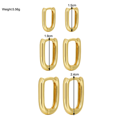 6pc Minimalist Geometric Hoop Earring Set