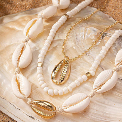 Handmade Shell & Starfish Charm Necklace