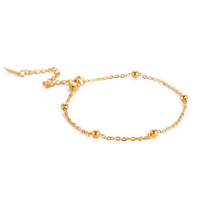 Gold Beaded Anklet