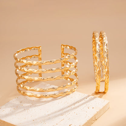Chunky Geometric Cuff Bracelet