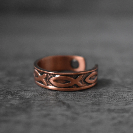 Adjustable Fish Copper Ring