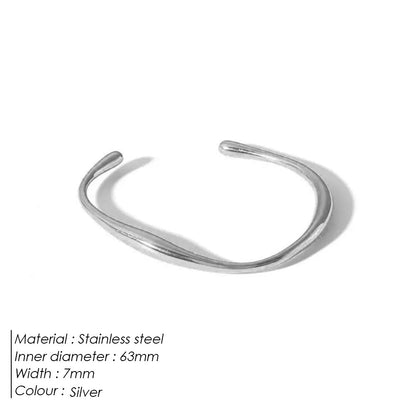 14k Gold Wave Cuff Bracelet