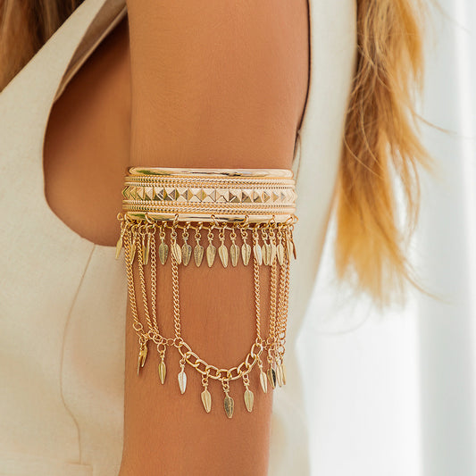 Vintage Tassel Leaf Arm Bracelet