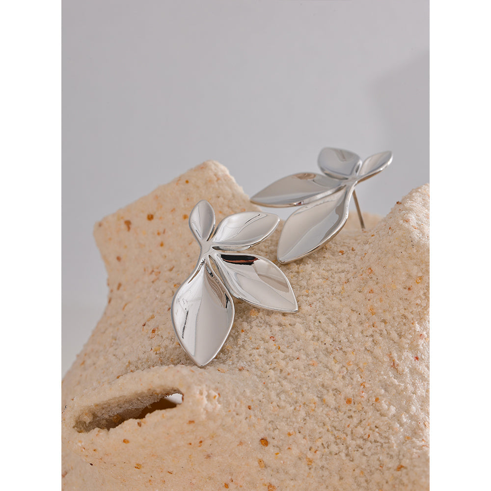 Bold Leaf Statement Earrings
